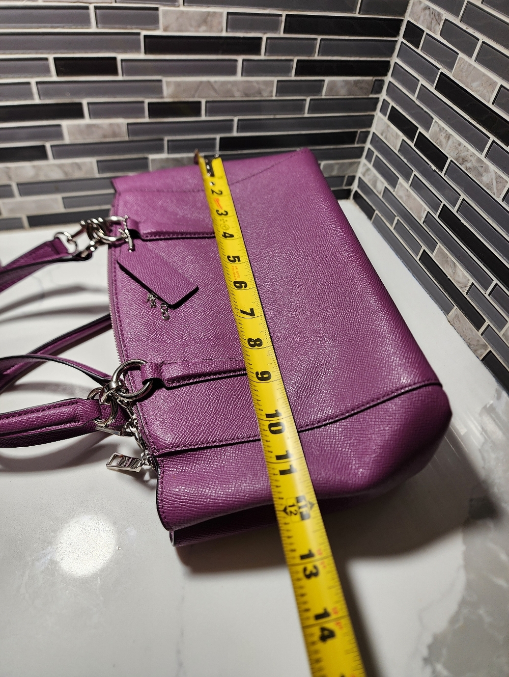 Coach Mini Christie Carryall in crossgrain leather - Picture 12 of 13